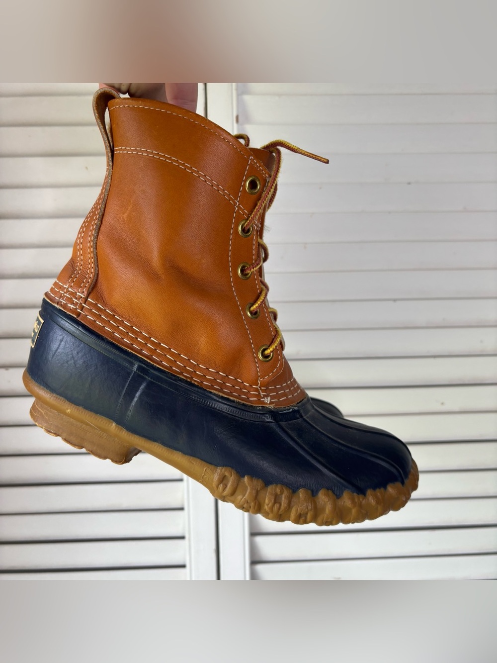 L.L. bean Bean Boots Blue Brown Womens Sz 6